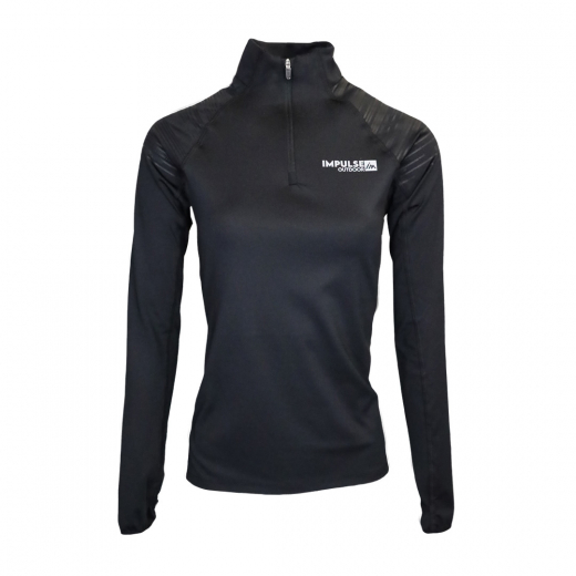 Ladies Fleece 1/2 Zip Top Trail+ Black