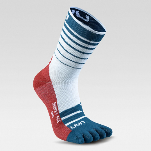 Chaussettes Runner's Five Socks White Blue Red