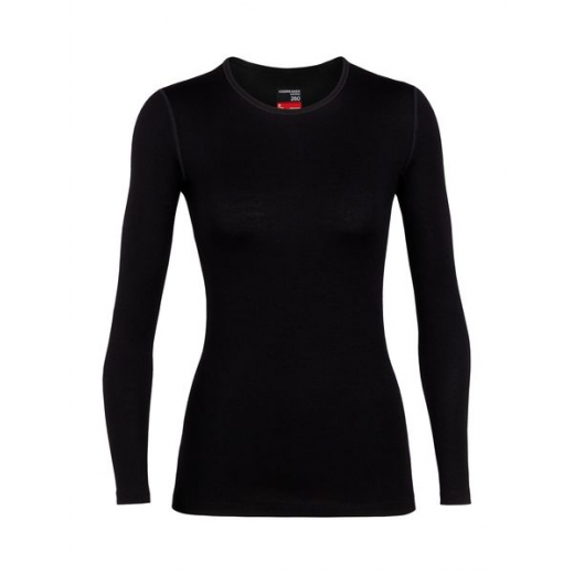 T-shirt Femme 260 Tech Ls Crewe Noir