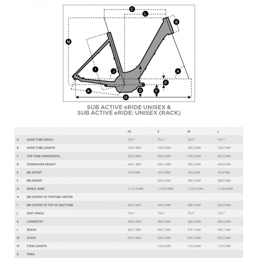 Sub Active Eride 20 Unisex Rack