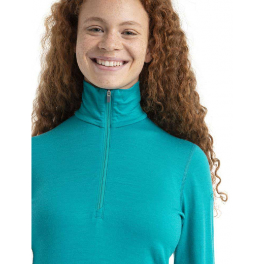 T-shirt Femme 200 Oasis Ls Half Zip Flux Green