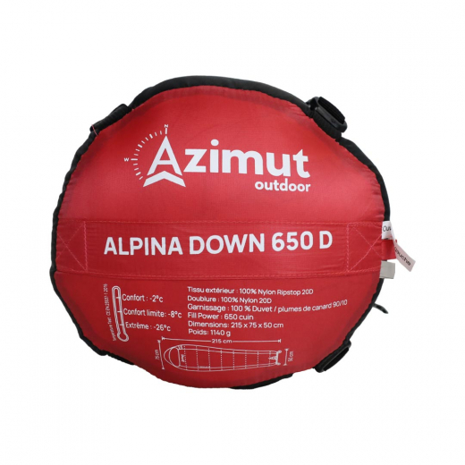 Alpina Down 650 D Sacs De Couchage Plumes Et Duvets Azimut Outdoor