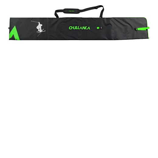 HOUSSE A SKIS MATELASSEE NOIR-VERT