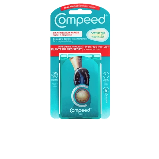 Ampoules Plante Du Pied Sport Bt 5 Compeed