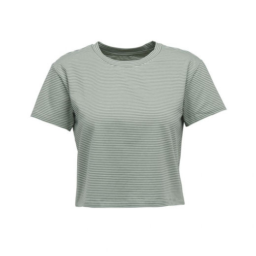 Bd Stripe Crop T-shirt  Foam Green - Tee Shirt Mc | Black Diamond