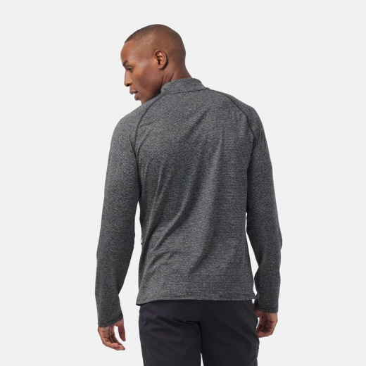 Polaire Tencia Mid Layer Dark Full Zip Grey Melange