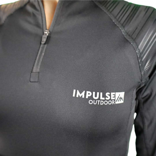 Ladies Fleece 1/2 Zip Top Trail+ Black