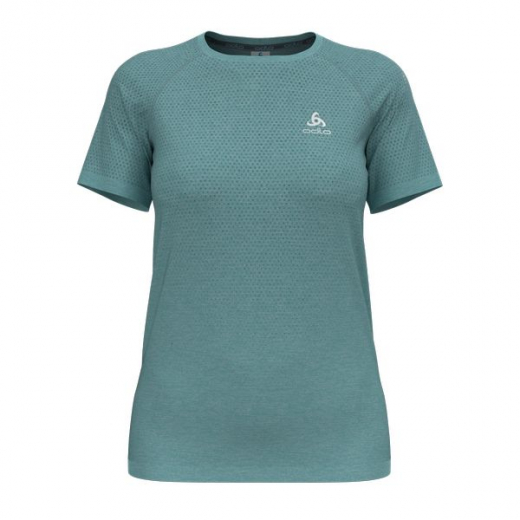 T-shirt Femme Essential Seamless Crew Neck Aqua Haze Melange