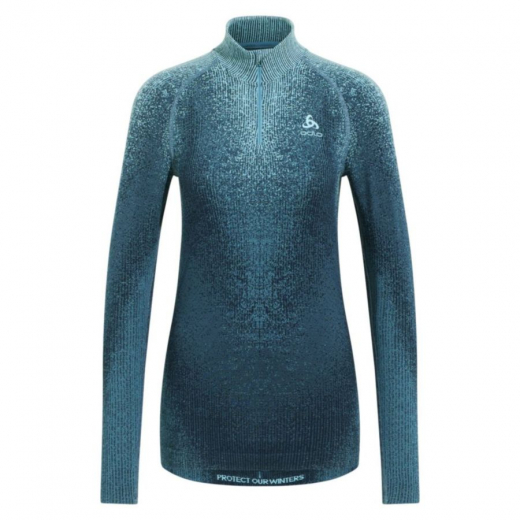 T-Shirt Femme Turtle Neck Performance Warm Blackcomb Provincial Blue