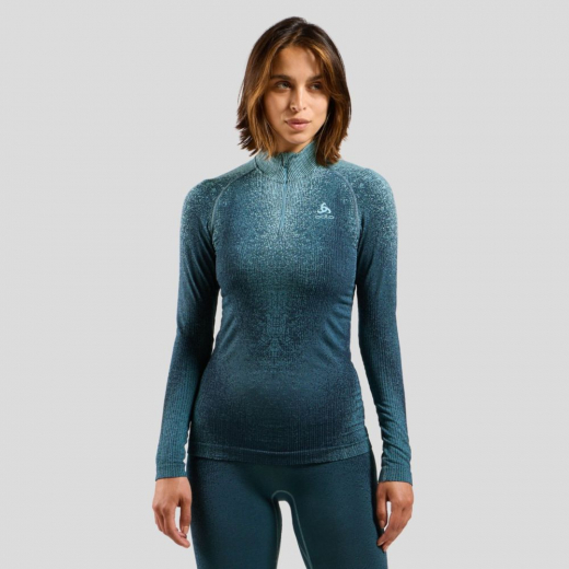 T-Shirt Femme Turtle Neck Performance Warm Blackcomb Provincial Blue