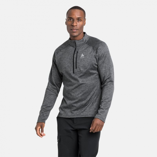 Polaire Tencia Mid Layer 1/2 Zip Dark Grey Melange