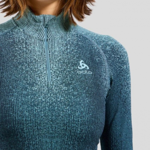 T-Shirt Femme Turtle Neck Performance Warm Blackcomb Provincial Blue