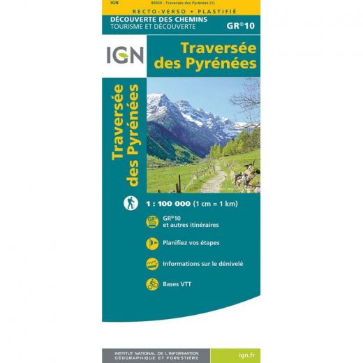 Carte Ign La Grande Traversee Des Pyrenees