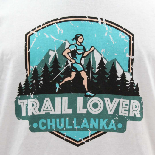 T-shirt Trail Lover Blanc