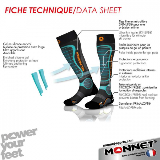 Chaussettes Gelprotech Protection Tibia