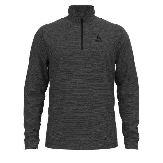 Polaire 1/2 Zip Roy Mid Layer Shale Grey Black Stripes