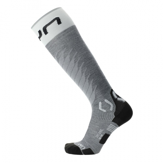 Chaussettes Ski Merino One Gris Blanc