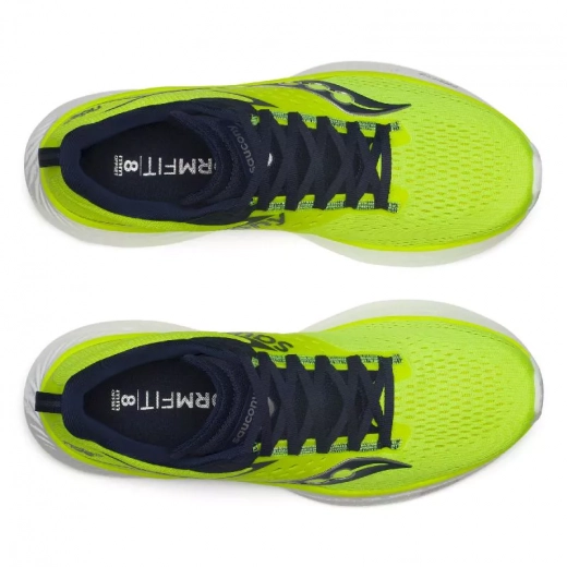 CHAUSSURE DE RUNNING RIDE 17 CITRON NAVY