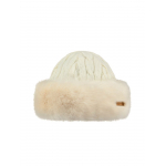 Bonnet Fourrure Fur Cable Femme Blanc