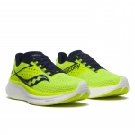 CHAUSSURE DE RUNNING RIDE 17 CITRON NAVY