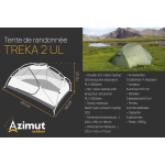 Treka 2 Ul Tente Randonnée 2 Places Azimut Outdoor