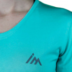 Vetement Running T-shirt Femme Trail+ Turquoise