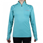 Ladies Fleece 1/2 Zip Top Trail+ Turquoise