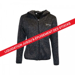 Polaire Randonnee Femme Hoodie Fleece Jacket Explore Black