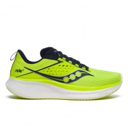 CHAUSSURE DE RUNNING RIDE 17 CITRON NAVY