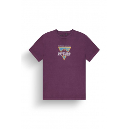 T-Shirt Poeny Purple Wine Washed