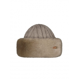 Bonnet Fourrure Fur Cable Femme Pale Army